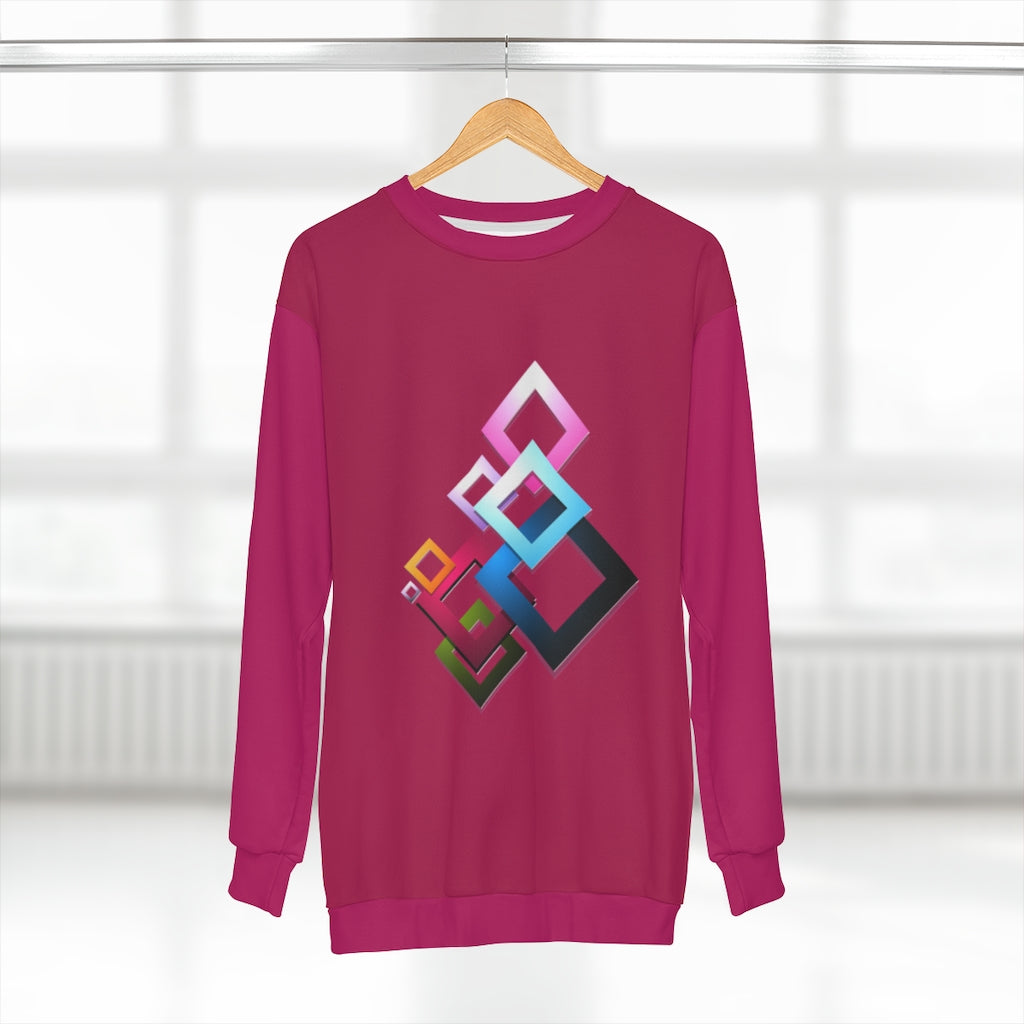 AOP Unisex Sweatshirt fuschia