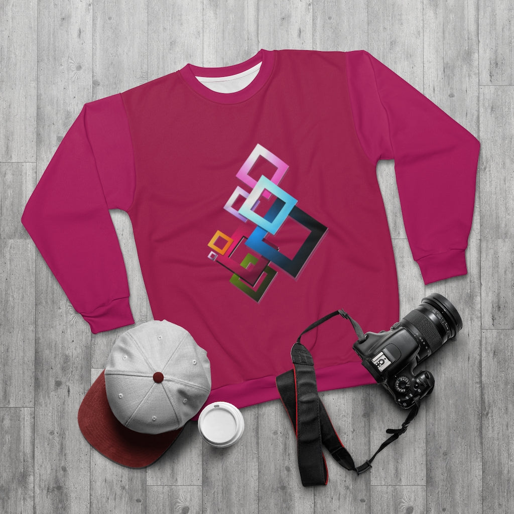 AOP Unisex Sweatshirt fuschia